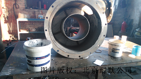 特种钢材表面高温耐磨胶KN60的使用